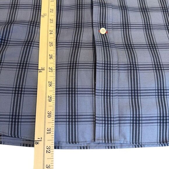 Daniel Cremieux Fine Egyptian Cotton Button Front Shirt Blue Size Medium - Picture 7 of 9